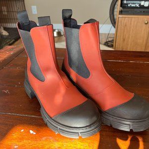 Ganni Recycled Rubber City Boots
